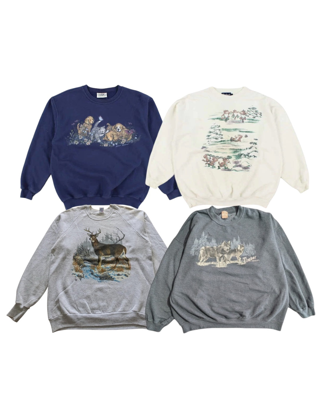 20 x Vintage Animal Graphic Sweatshirts