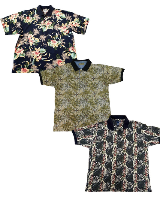 30 x Floral Patterned Polo Shirts