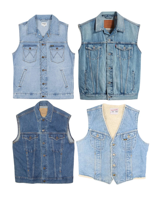 20 x Levi's / Lee / Wrangler Denim Waistcoats