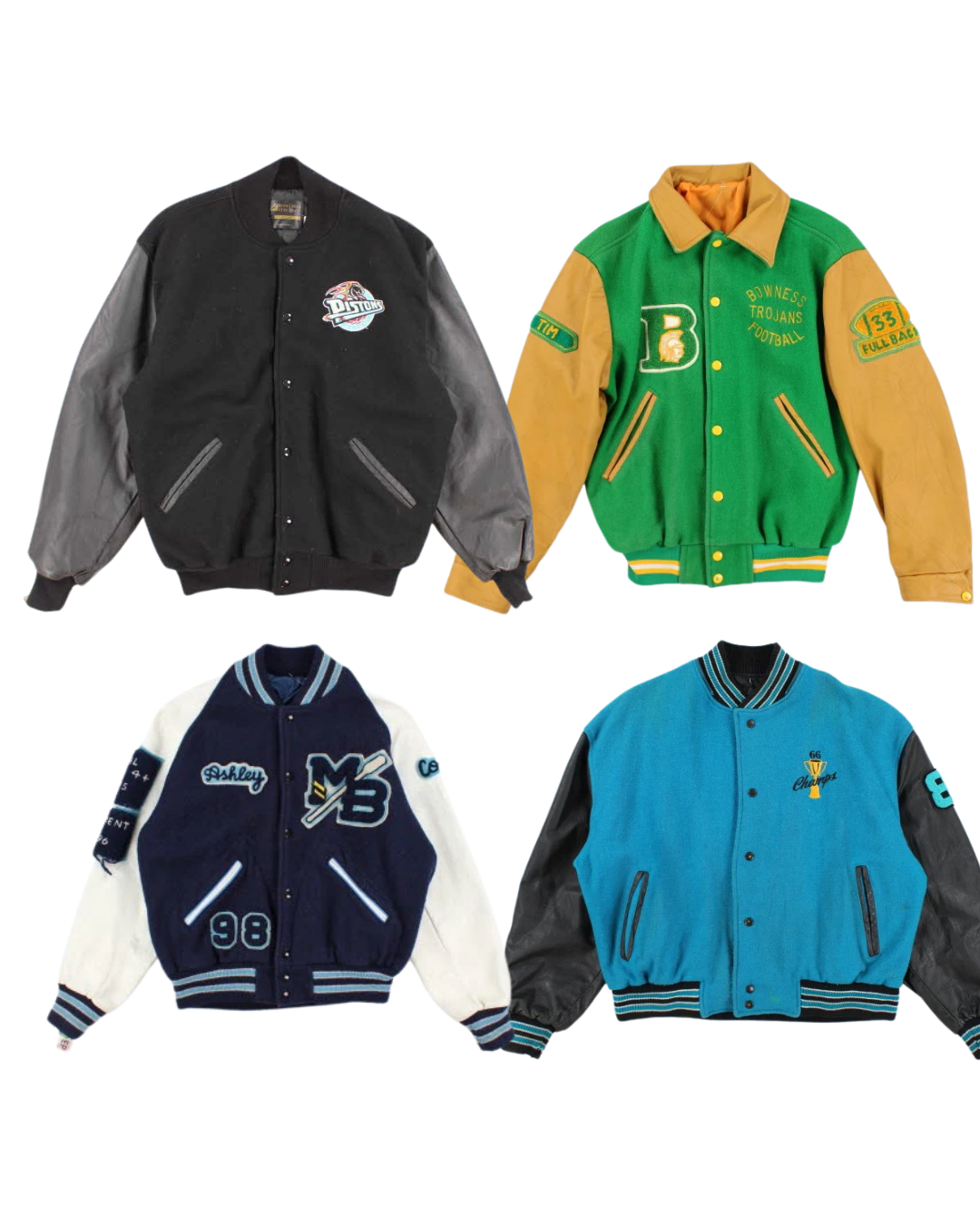 20 x Leather Sleeve Baseball Jackets