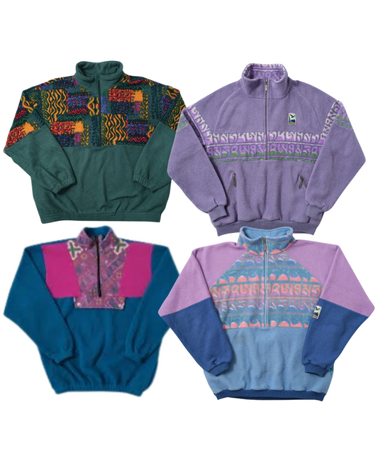30 x Vintage 90's Patterned Fleeces